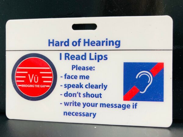 Hard of Hearing Communication Card - Vü Speech