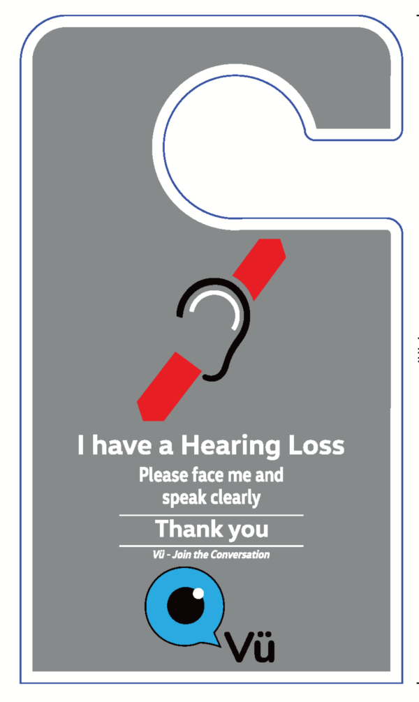 Door Hanger for Hearing Loss